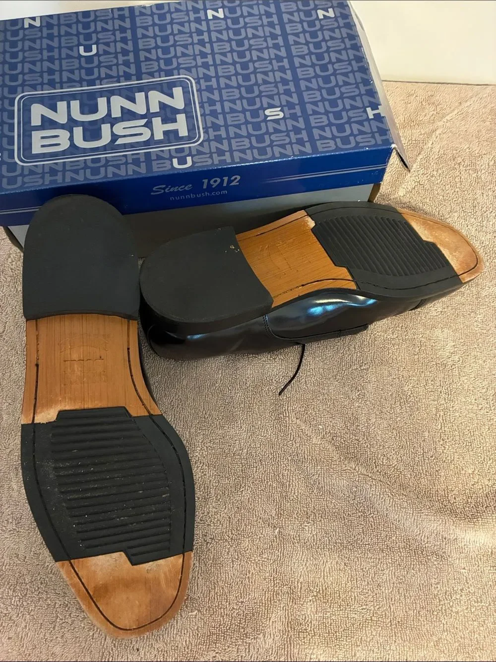 Men’s Nunn Bush Black Cap-Toe Oxford Dress Shoes size‎ 13 W